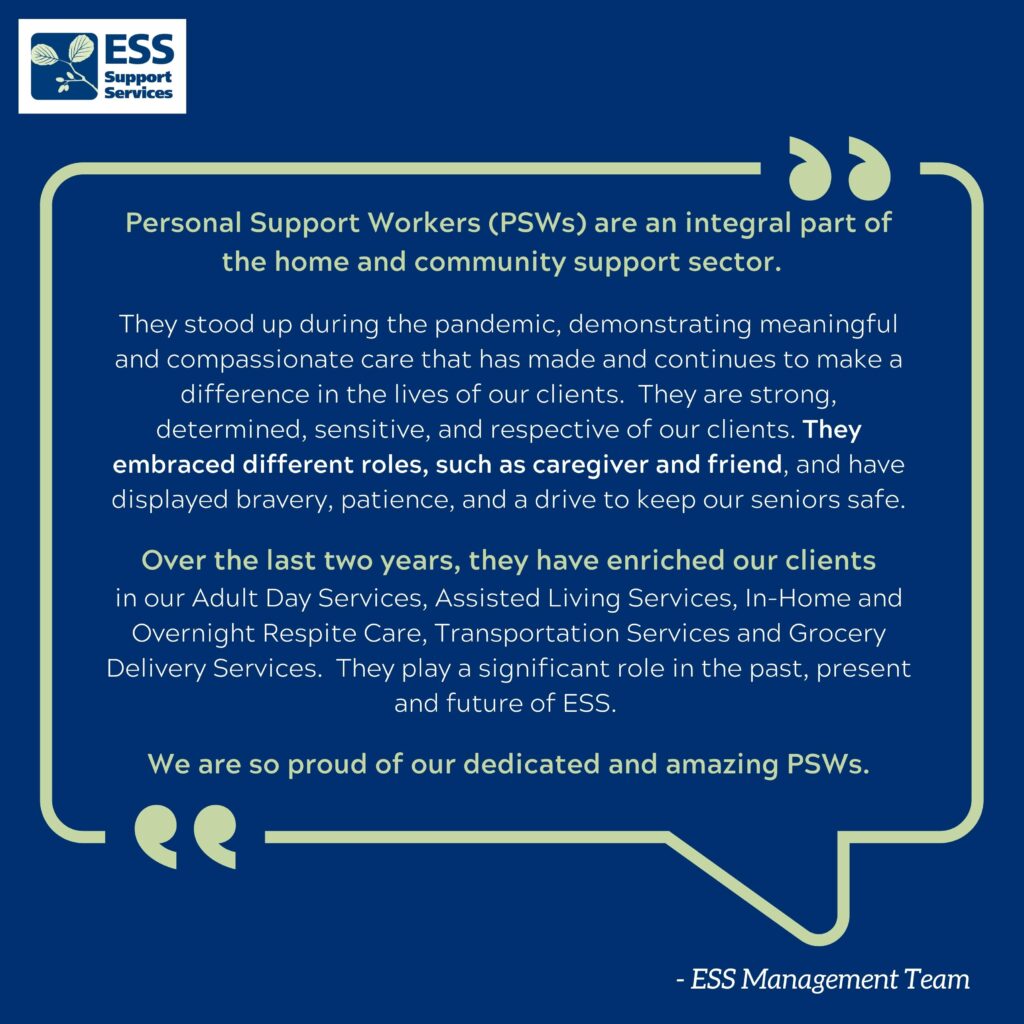 quote from ess management about psw day