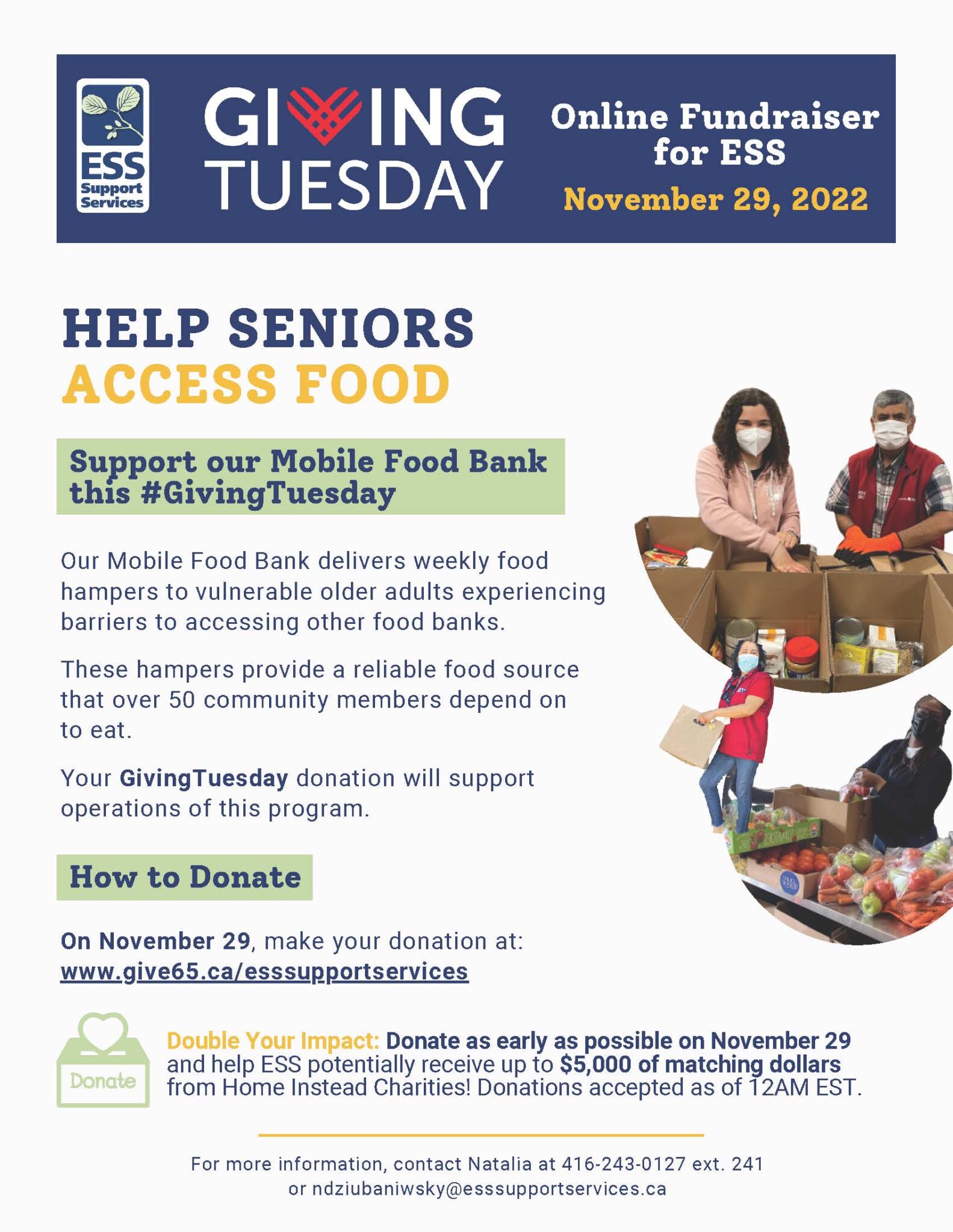 #GivingTuesday: Help Seniors Access Food - ESS Support Services