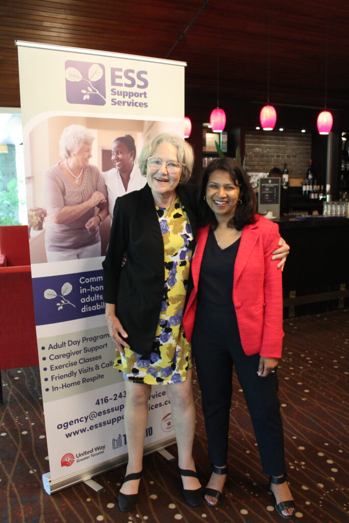 Dipti Purbhoo, Executive Director of the Dorothy Ley Hospice posing with ESS Support Services CEO Alison Coke